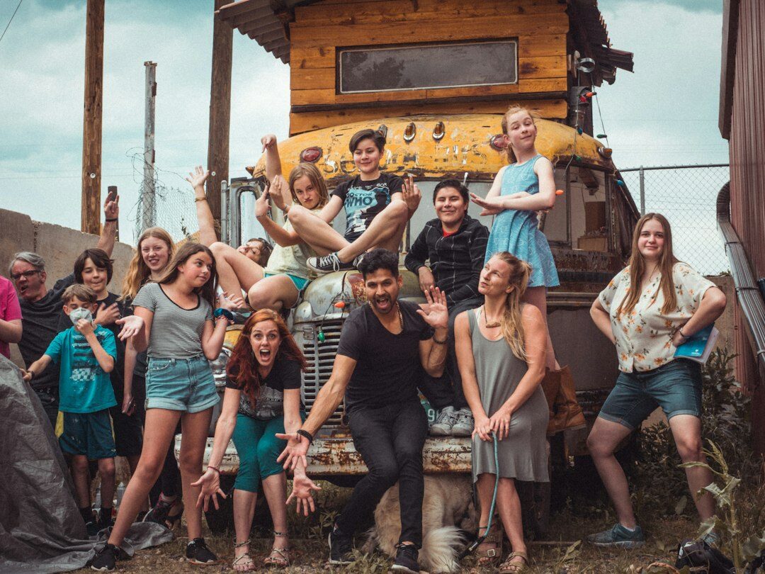 tv series cast on set